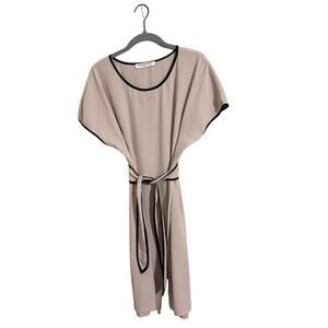 Amanda Uprichard Light Pink Belted Shift Dress Large